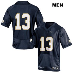 Notre Dame Fighting Irish Men's Paul Moala #13 Navy Under Armour No Name Authentic Stitched College NCAA Football Jersey DCL1399VS